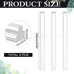 アクリル棒  家庭用装飾アクセサリー  プラスチックpmmaスティック  コラム  正方形  250x15x15mm&nbsp;LS-FIND-WH0148-712A