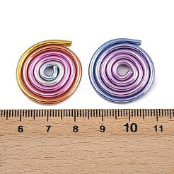 アルミビーズ  渦巻き  ミックスカラー  26~27x24~25x2.5mm&nbsp;ALUM-P001-01A
