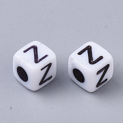 White Opaque Acrylic Beads&nbsp;MACR-R869-02Z