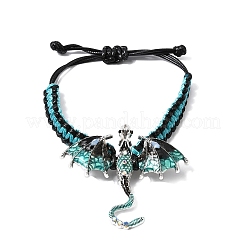 Pterosaur Alloy Enamel & Rhinestones Link Bracelets&nbsp;BJEW-A165-01C