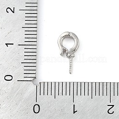 Brass Micro Pave Clear Cubic Zirconia Twister Peg Bails Pendants&nbsp;LS-KK-L219-03