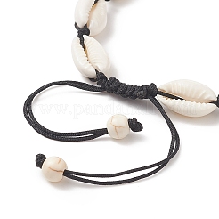Natural Cowrie Shell Braided Beaded Anklets&nbsp;AJEW-AN00516-02