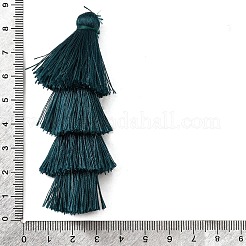 ポリエステルタッセルペンダント  ダークスレートグレー  84~85x28~35mm&nbsp;FIND-D303-02J