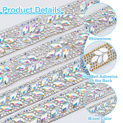 4Rolls 2 Colors Resin Hotfix Rhinestone&nbsp;AJEW-HS0001-19