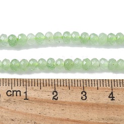 染め天然マレーシアジェイド翡翠ロンデルビーズ連売り  多面カット  アクアマリン  4x2~3mm  穴：1mm  約110~115個/連  14インチ&nbsp;G-E316-2x4mm-56