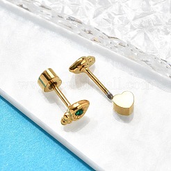 Ion Plating(IP) 304 Stainless Steel Carrot Stud Earrings&nbsp;EJEW-A118-20G-01
