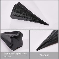 スチール製薪割り機  薪割り道具  コーン  ブラック  6.7x7.8x17cm&nbsp;TOOL-WH0165-54