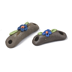 Handmade Porcelain Conector Charms&nbsp;PORC-N004-143B