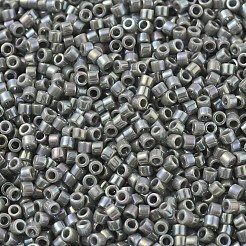 MIYUKIデリカビーズ  シリンダー  日本製シードビーズ  11/0  (db0168) 不透明グレー ab  1.3x1.6mm  穴：0.8mm  約2000PCS /ボトル  10 G /ボトル&nbsp;SEED-JP0008-DB0168