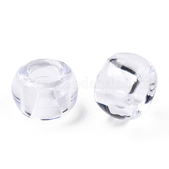 透明プラスチックビーズ  バレル  透明  9x6mm  穴：3.8mm  約1950個/500g&nbsp;KY-T025-01-E09