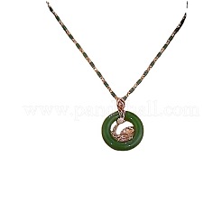 Ring Resin Imitation Jade Pendant Necklaces for Women&nbsp;FS-WGD4B73-01