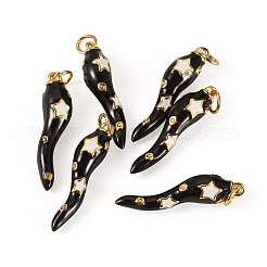 6Pcs Brass Enamel Pendants&nbsp;KK-SW0001-08E
