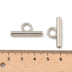合金トグル留め金バー  プラチナ  11.5x25x4mm  穴：5.5mm&nbsp;FIND-XCP0003-43P