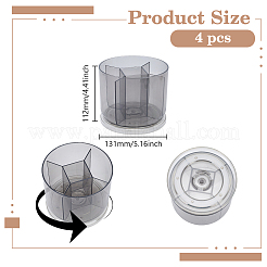 4Pcs Plastic Rotating Makeup Brush Storage Boxes&nbsp;MRMJ-WA0001-14