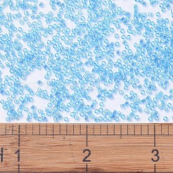 MIYUKIデリカビーズ  シリンダー  日本製シードビーズ  11/0  透明色ab  （db1249)透明オーシャンブルーab  1.3x1.6mm  穴：0.8mm  約100000個/500g&nbsp;SEED-MY11-DB1249
