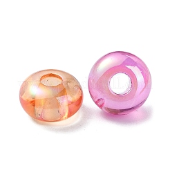 クリアアクリルヨーロピアンビーズ  大穴ビーズ  ミックスカラー  14x8mm  穴：5mm&nbsp;OACR-E033-20