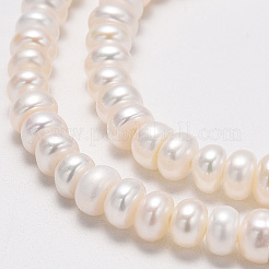 天然養殖淡水パールビーズ連売り  ポテト  ベージュ  5~6x4~5.5x3~4mm  穴：0.8mm  約86~100個/連  13.86インチ〜14.76インチ（35.2cm〜37.5cm）&nbsp;PEAR-Q007-18B