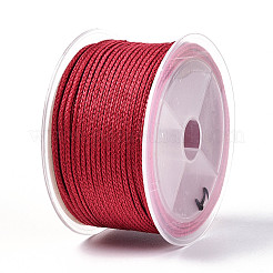 11mポリコットン編み紐  壁掛け用  工芸  ギフト包装  インディアンレッド  2.5mm  約12.03ヤード（11m）/ロール&nbsp;OCOR-N008-02A-07