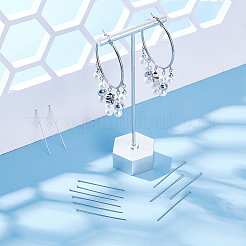 304ステンレススチールフラットヘッドピン500個  ステンレス鋼色  40x0.7mm  ヘッド：1.8mm&nbsp;STAS-UN0047-87