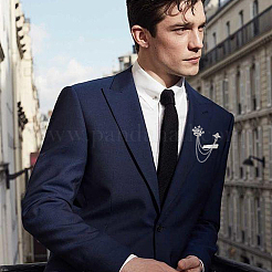 2Pcs 2 Colors Men's Alloy Brooch Lapel Pin&nbsp;JEWB-SP0001-07