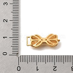 真鍮製ボックスクラスプ  蝶結び  カドミウムフリー＆鉛フリー  ラックめっき  長持ちメッキ  1連  1穴  2KGP本金メッキ  24mm  穴：19x7x4.5mm＆0.9mm&nbsp;KK-G600-26G-02