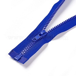 服飾材料  ナイロンと樹脂のジッパー  合金ジッパープラー付き  ファスナー部品  ダークブルー  57.5x3.3cm&nbsp;X-FIND-WH0031-B-17