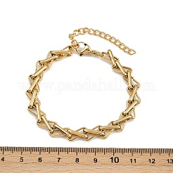 304 Stainless Steel Mesh Chain Bracelets for Women&nbsp;BJEW-Z143-13G