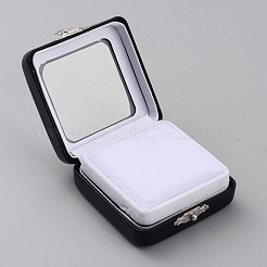 PU Leather Loose Diamond Display Boxes with Sponge Inside&nbsp;LBOX-WH0004-04A
