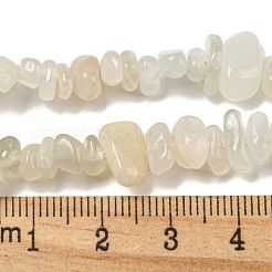 天然ホワイトムーンストーンビーズ連売り  チップ  5~8mm  穴：1mm  約80~81 CM&nbsp;G-P332-01