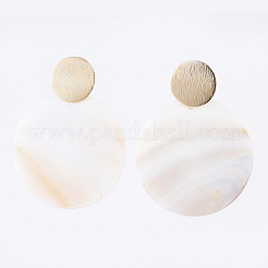 Natural Freshwater Shell Dangle Stud Earring Sets&nbsp;EJEW-JE04129