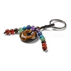 7 Chakra Natural Gemstone Tassel Keychain&nbsp;G-C066-06B