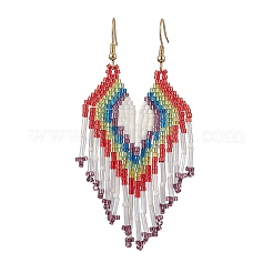 Boho 304 Stainless Steel with Glass Dangle Stud Earring&nbsp;EJEW-MZ00176