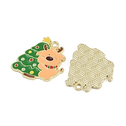 Christmas Deer Theme Alloy Enamel Pendants&nbsp;ENAM-D304-01A-G