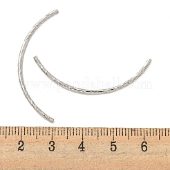 真鍮製チューブビーズ  鉛フリー＆カドミウムフリー  プラチナ  40x1.5mm  穴：0.8mm&nbsp;KK-Z045-01B-P