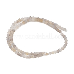 天然石グレーアゲートビーズ連売り  スター  4~4.5x4.5x2.5mm  穴：0.9mm  約98個/連  15.47''（39.3センチメートル）&nbsp;G-U021-B01-01