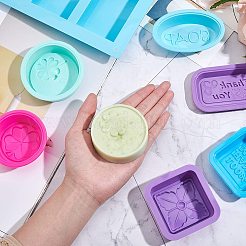 食品グレードのシリコーン型セット  フォンダン型  DIYケーキデコレーション用  ろうそく  チョコレート  キャンディ  ソープクラフト作り  混合形状  ミックスカラー  72~228x59~208x11~26.5mm&nbsp;DIY-WH0181-13