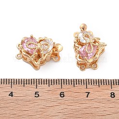 Brass Glass Box Clasps&nbsp;KK-B125-01G-02