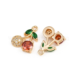 Brass Micro Pave Cubic Zirconia Pendants&nbsp;KK-C115-03A-03G