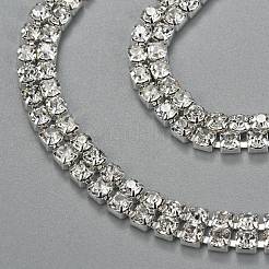 Brass Rhinestone Strass Chains&nbsp;CHC-WH0002-01S