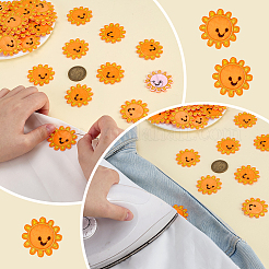 50Pcs Sun with Smiling Face Computerized Embroidery Cloth Patches&nbsp;PATC-PH0001-59