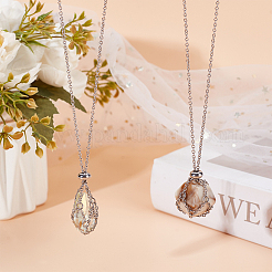 2Pcs 304 Stainless Steel Macrame Pouch Necklace Making for Gemstone Nuggets&nbsp;NJEW-BBC0001-27A