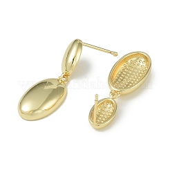 Rack Plating Brass Stud Earrings&nbsp;EJEW-U006-06G