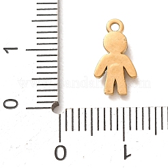304 Stainless Steel Micro Pave Clear Cubic Zirconia Charms&nbsp;CU-CBAB6EC-05G-01