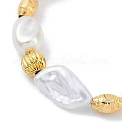Rack Plating Brass Beaded Bracelets&nbsp;BJEW-P341-08A-G