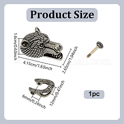 Brass Shackle Clasps&nbsp;KK-WH0816-046AS
