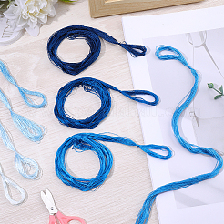 桑絹の刺繍糸  クロスステッチの糸  スチールブルー  0.3mm&nbsp;OCOR-WH20003-91D