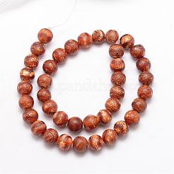 Tibetan Style Wave Pattern dZi Beads&nbsp;G-K166-02-10mm-L2-03