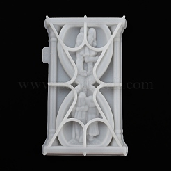 Valentine's Day Couple Sand Glass Shape Display Decoration DIY Silicone Statue Mold&nbsp;DIY-K072-03