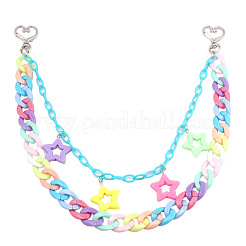 Macaron Color Star Acrylic Double Layer Chain Belts for Pants&nbsp;FS-WG9A655-03