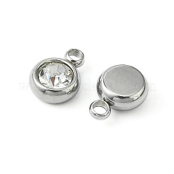 20Pcs 201 Stainless Steel Rhinestone Charms&nbsp;STAS-YW0002-02A